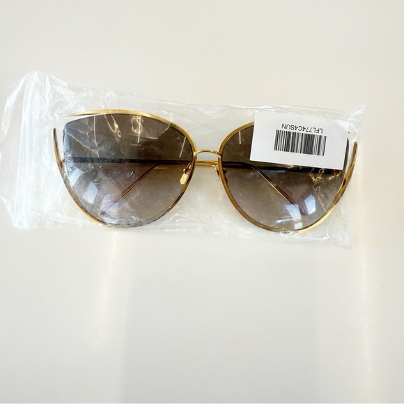 Linda Farrow Gold 774 C1 Jamila Cat Eye Sunglasses - Picture 6 of 6
